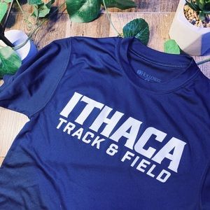 ITHACA alumni dry-fit t shirt blue